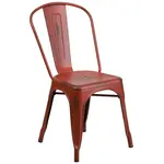 Flash Furniture ET-3534-RD-GG Chair, Side, Stacking, Outdoor