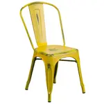 Flash Furniture ET-3534-YL-GG Chair, Side, Stacking, Outdoor