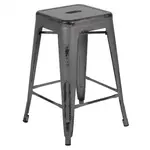 Flash Furniture ET-BT3503-24-SIL-GG Bar Stool, Stacking, Indoor
