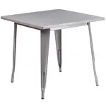 Flash Furniture ET-CT002-1-SIL-GG Table, Indoor, Dining Height