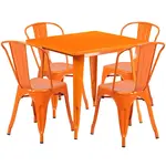 Flash Furniture ET-CT002-4-30-OR-GG Chair & Table Set, Outdoor