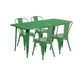 Flash Furniture ET-CT005-4-30-GN-GG Chair & Table Set, Outdoor