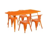 Flash Furniture ET-CT005-4-70-OR-GG Chair & Table Set, Outdoor