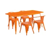 Flash Furniture ET-CT005-4-70-OR-GG Chair & Table Set, Outdoor