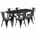 Flash Furniture ET-CT005-6-30-BK-GG Chair & Table Set, Outdoor