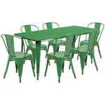 Flash Furniture ET-CT005-6-30-GN-GG Chair & Table Set, Outdoor