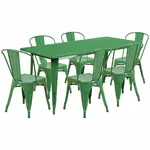 Flash Furniture ET-CT005-6-30-GN-GG Chair & Table Set, Outdoor