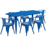 Flash Furniture ET-CT005-6-70-BL-GG Chair & Table Set, Outdoor