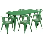 Flash Furniture ET-CT005-6-70-GN-GG Chair & Table Set, Outdoor