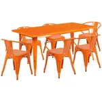 Flash Furniture ET-CT005-6-70-OR-GG Chair & Table Set, Outdoor