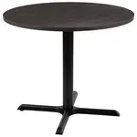 Flash Furniture GC-M-BLK-15-GRY-GG Table, Indoor, Dining Height