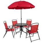 Flash Furniture GM-202012-RD-GG Chair & Table Set, Outdoor
