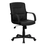 Flash Furniture GO-228S-BK-LEA-GG Chair, Swivel