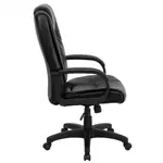 Flash Furniture GO-5301B-BK-LEA-GG Chair, Swivel