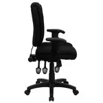 Flash Furniture GO-930F-BK-ARMS-GG Chair, Swivel