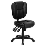 Flash Furniture GO-930F-BK-LEA-GG Chair, Swivel