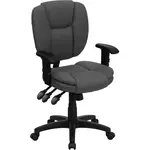 Flash Furniture GO-930F-GY-ARMS-GG Chair, Swivel