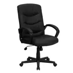 Flash Furniture GO-977-1-BK-LEA-GG Chair, Swivel