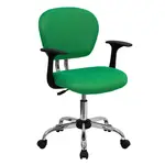 Flash Furniture H-2376-F-BRGRN-ARMS-GG Chair, Swivel
