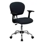Flash Furniture H-2376-F-GY-ARMS-GG Chair, Swivel