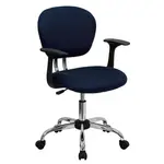 Flash Furniture H-2376-F-NAVY-ARMS-GG Chair, Swivel