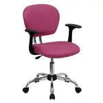 Flash Furniture H-2376-F-PINK-ARMS-GG Chair, Swivel