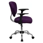 Flash Furniture H-2376-F-PUR-ARMS-GG Chair, Swivel