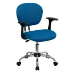 Flash Furniture H-2376-F-TUR-ARMS-GG Chair, Swivel