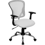 Flash Furniture H-8369F-WHT-GG Chair, Swivel