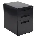 Flash Furniture HZ-AP535-01-BK-GG Drawer Cabinet, Mobile