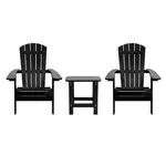 Flash Furniture JJ-C14505-2-T14001-BLK-GG Chair & Table Set, Outdoor