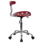 Flash Furniture LF-214-WINERED-GG Chair, Swivel