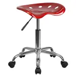 Flash Furniture LF-214A-WINERED-GG Work Stool