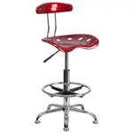 Flash Furniture LF-215-WINERED-GG Work Stool