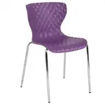 Flash Furniture LF-7-07C-PUR-GG Chair, Side, Stacking, Indoor