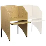 Flash Furniture MT-M6201-OAK-GG Study Carrel