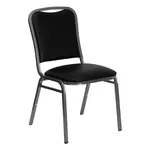 Flash Furniture NG-108-SV-BK-VYL-GG Chair, Side, Stacking, Indoor