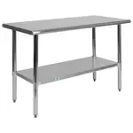 Flash Furniture NH-WT-2448-GG Work Table,  40" - 48", Stainless Steel Top