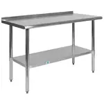 Flash Furniture NH-WT-2448BSP-GG Work Table,  40" - 48", Stainless Steel Top