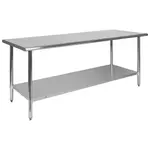 Flash Furniture NH-WT-3072-GG Work Table,  63" - 72", Stainless Steel Top