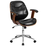Flash Furniture SD-SDM-2235-5-BK-GG Chair, Swivel