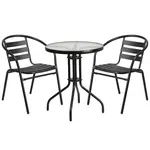 Flash Furniture TLH-071RD-017CBK2-GG Chair & Table Set, Outdoor