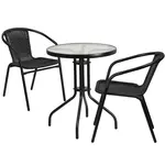 Flash Furniture TLH-071RD-037BK2-GG Chair & Table Set, Outdoor