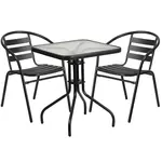 Flash Furniture TLH-0731SQ-017CBK2-GG Chair & Table Set, Outdoor