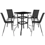 Flash Furniture TLH-073H092H4-B-GG Chair & Table Set, Outdoor