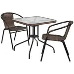 Flash Furniture TLH-073SQ-037BN2-GG Chair & Table Set, Outdoor