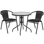 Flash Furniture TLH-087RD-037BK2-GG Chair & Table Set, Outdoor