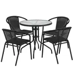 Flash Furniture TLH-087RD-037BK4-GG Chair & Table Set, Outdoor