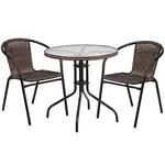 Flash Furniture TLH-087RD-037BN2-GG Chair & Table Set, Outdoor