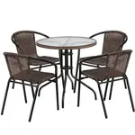 Flash Furniture TLH-087RD-037BN4-GG Chair & Table Set, Outdoor